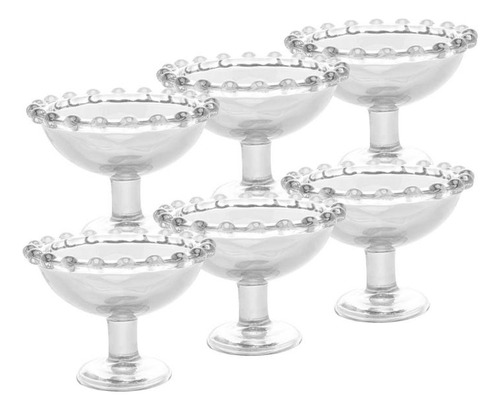 6 Taças Wolff Pearl De Cristal 8cm X 6cm Cor Transparente