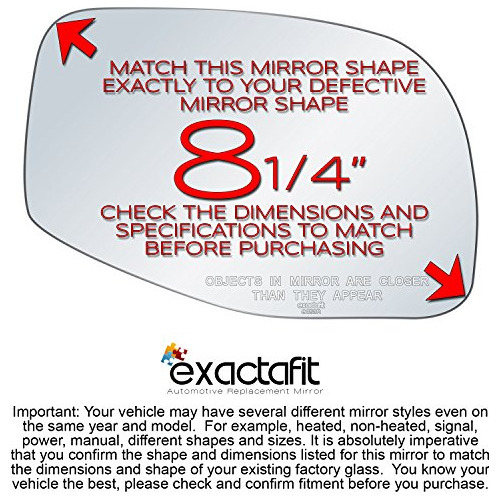 Exactafit 8653r Espejo Retrovisor Del Lado Del Pasajero...