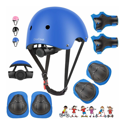 Dacool Rodilleras De Casco De Bicicleta Para Nios, Casco Aju