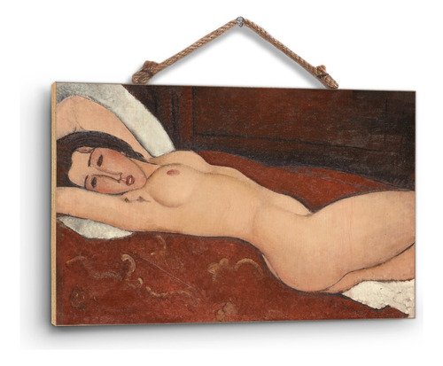 Cuadro De Madera Triplay Afiche Mujer Desnuda 60x90cm