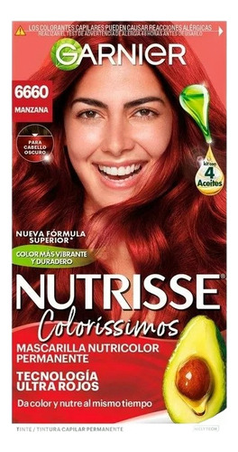 3 Pza Tinte Para Cabello Garnier Nutrisse Coloríssimos 6660