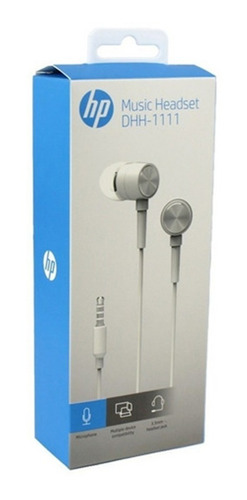 Auriculares Hp Dhh-1111 Con Microfono Manos Libres Blancos