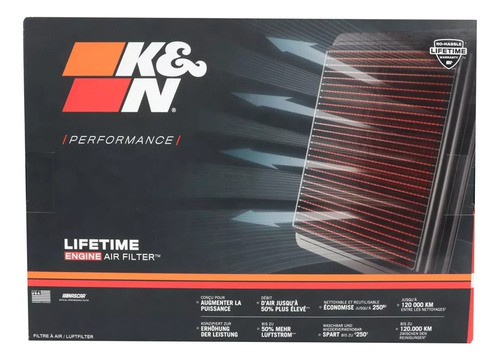 Filtro Ar K&n 33-3022 - Jaguar F-type 2.0 / 2020 2021 2022