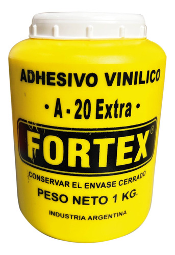 Adhesivo Vinilico  Cola Vinilica Fortex A-20 X 1 Kg. Texxor