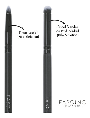 Imagen 3 de 10 de Set 15 Brochas Y Pinceles De Maquillaje Crueltyfree Fascino
