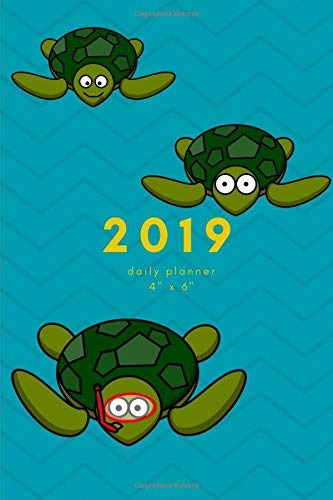 2019 Daily Planner Tortoise Cover; Small Mini Turtle Calenda