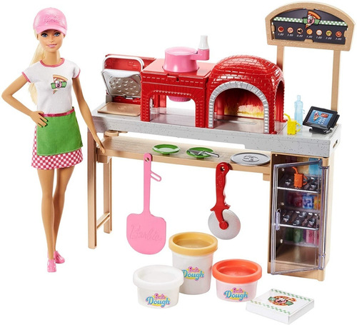 Set De Juego Muñeca Barbie Chef Pizza Y Con Accesorios Niña