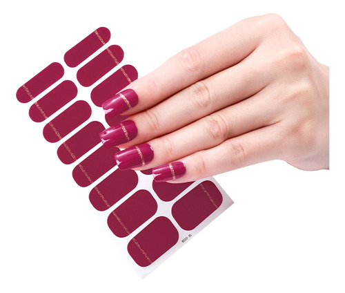 Juego De Pegatinas Para Uñas En Tiras (ze0328) Para Uñas Uv