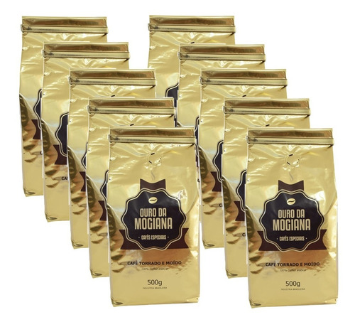 10 Unid Café Gourmet Ouro Da Mogiana Torrado E Moído 500g