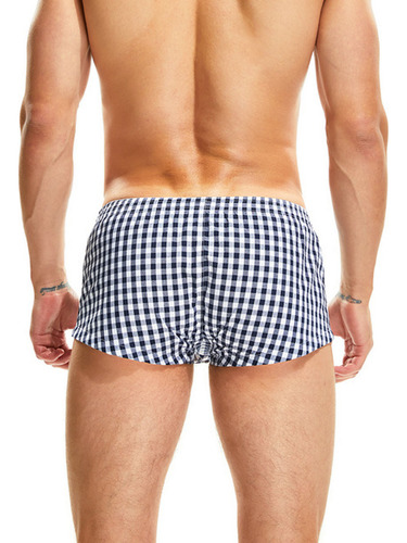 Calzoncillos Casuales A Cuadros Para Hombre R, Transpirables