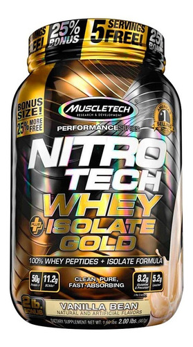 Nitro Tech Whey Gold Isolate 2lb Proteina Muscletech