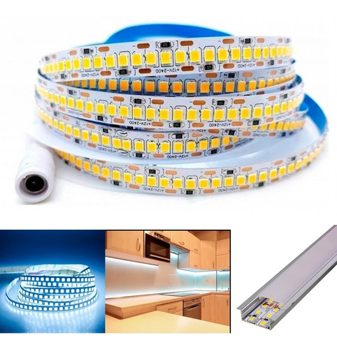 Imagem 1 de 4 de Fita Led 240 Leds P/ Perfil Sanca 5m 20w 6500k Branco Frio