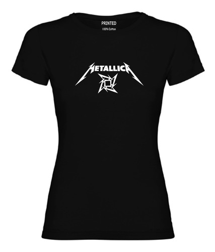 Polera Mujer Estampada Metallica LG