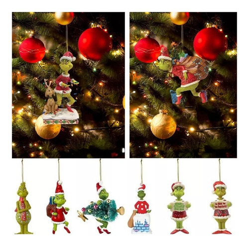Para De Decoración Colgante For Árbol De Navidad Grinch 18