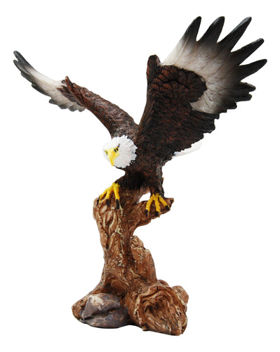 Ebros - Figura Decorativa De Águila Calva Descendente En R.