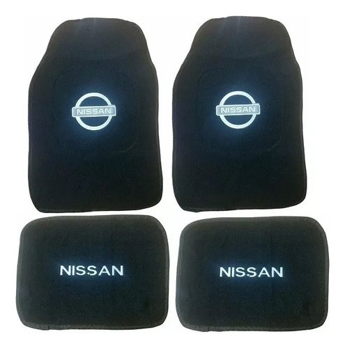 Kit 4 Tapetes Alfombra Bordados Logo Nissan Nx2000 1993