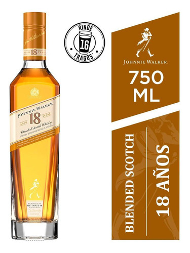 Paquete De 3 Whisky Johnnie Walker Blend 18 Años 750 Ml