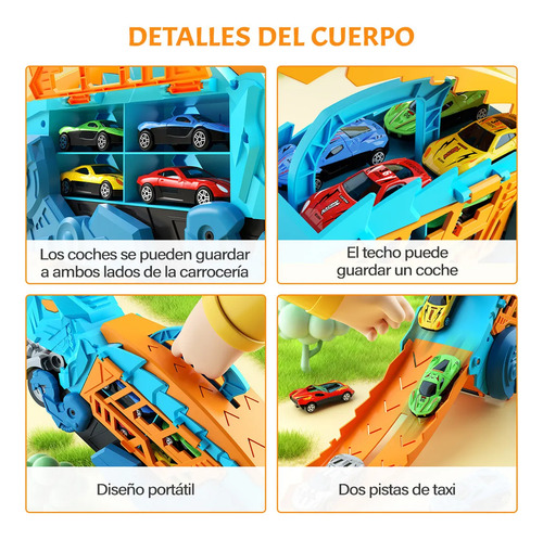 El Coche De Juguete Transforming Dinosaur Viene Con Coches P