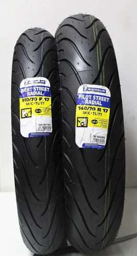 Llantas Michelin 140 70r 17 110 70r 17 Pilot Street Radial Cobra Moto Partes
