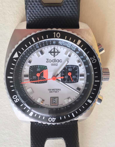 Relógio Zodiac Chronograph Seadragon Branco