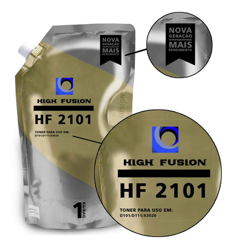 Pó De Toner High Fusion Hf2101 Para Uso Em Toner Sam Bag 1kg