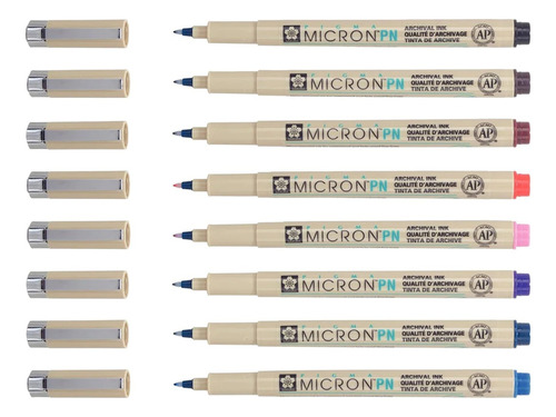 Set De Tiralínea Pigma Plastic Nib Sakura 8ud