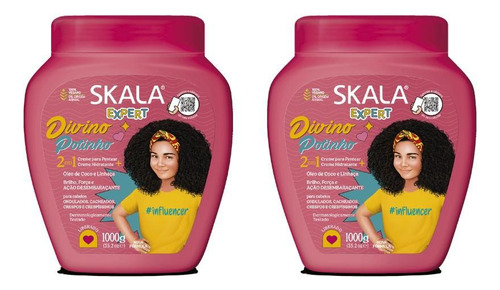 Creme Skala 1kg Divino Potinho Kids-kit C/2un