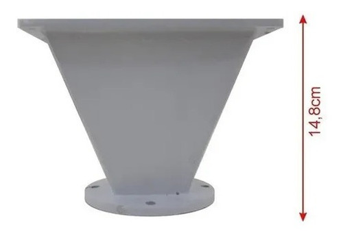 Imagem 5 de 5 de Corneta Kallaus Alumínio Retangular K Diamantada Flange