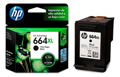 Cartucho Tinta Impresoras Hp 664xl Negra Original