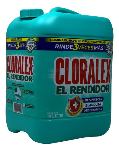 Blanqueador Líquido Cloralex El Rendidor 10 L