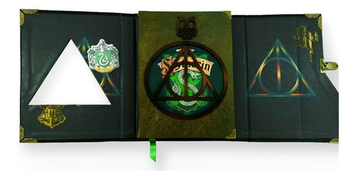 Imagem 3 de 7 de Livro Da Sombra Diário Grimório Harry Potter Slytherin A5