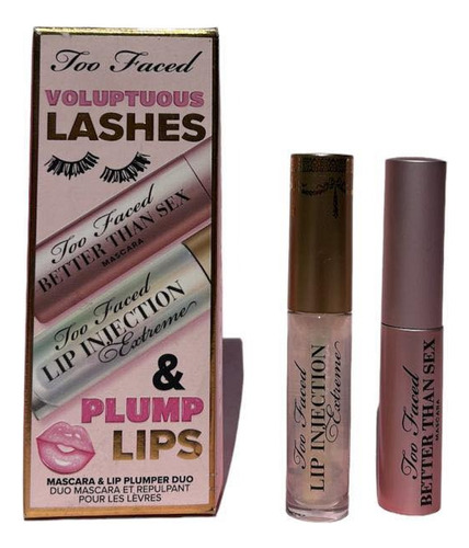 Dúo Rímel Better Than Sex Y Gloss Lip Injection Too Faced