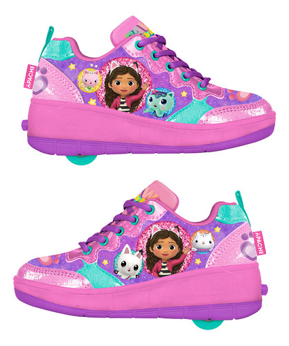 Tenis Patín Apache Gabby Dollhouse Talla 23 Retráctiles