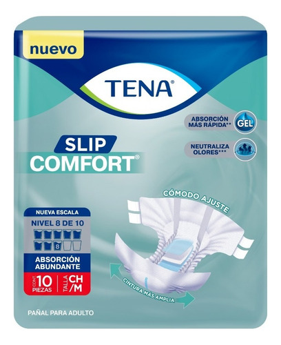 6 Paquetes Pañal Adulto Inc Tena Slip Comfort Talla Ch/m 10u