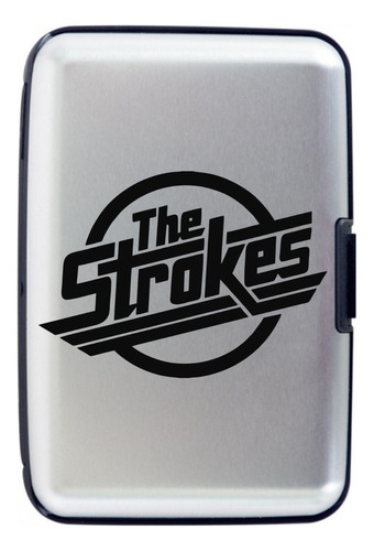 Billetera Compacta The Strokes Tarjetero Alumin Porta Doc X