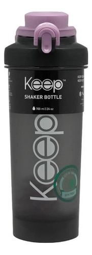 Botella Sport Shaker 700ml Keep Outdoor Gym Con Revolvedor Color Lila