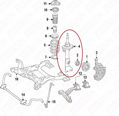 Mercedes Gla250 2.0 T Style 15-18 Original Amortecedor Diant