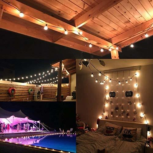 Guirnalda De Luces Con Bombillas G40 De 25 Pies Luz Cálida