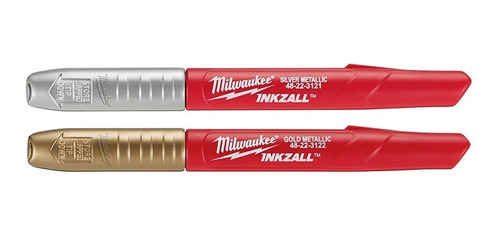 Marcadores Punta Fina Plata/dorado Milwaukee 48223123 2 Pz