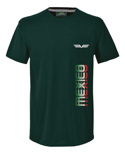 Playera Motorsports Mx Racing Mexico Verde Hombre Mxr-tsh-me