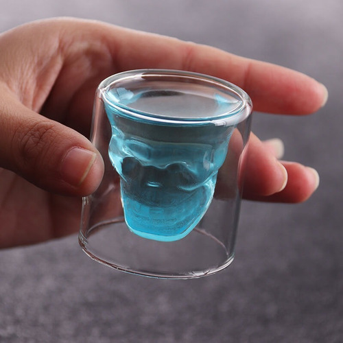 Copas De Cristal Calavera Halloween Vasos Vino Tequila 25 Ml