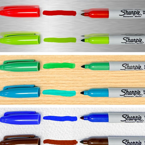 Marcador Permanente Sharpie Punto Fino Color Verde C/ 12 Pza