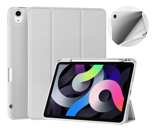 Funda Transparente Para iPad Air 5 Air 4 10.9'' Gris