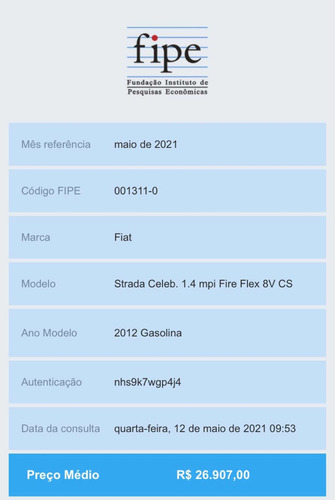 Fiat Strada 2012 1.4 Fire Flex 2p