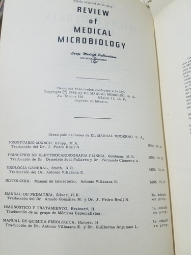 Manual De Microbiología Medica- Ernest Jawetz (Usado)