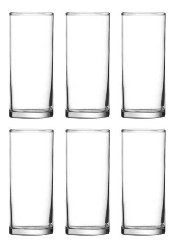 Imagen 2 de 3 de Vaso Jamaica Rigolleau 350ml Vidrio Trago Largo Caja X48 U