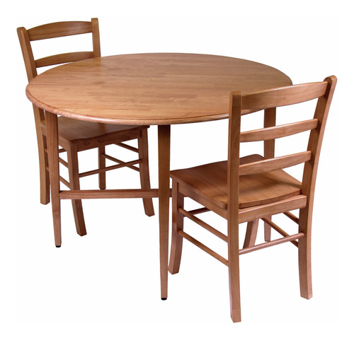 Set De Mesa Y 2 Sillas Wood Hannah Por Winsome