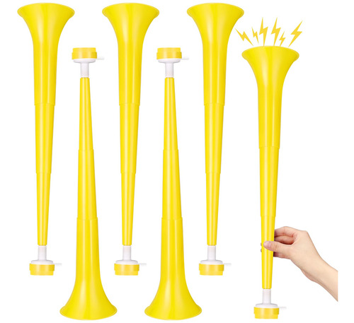 6 Trompetas Plegables De Plastico Vuvuzela De 21 Pulgadas Co