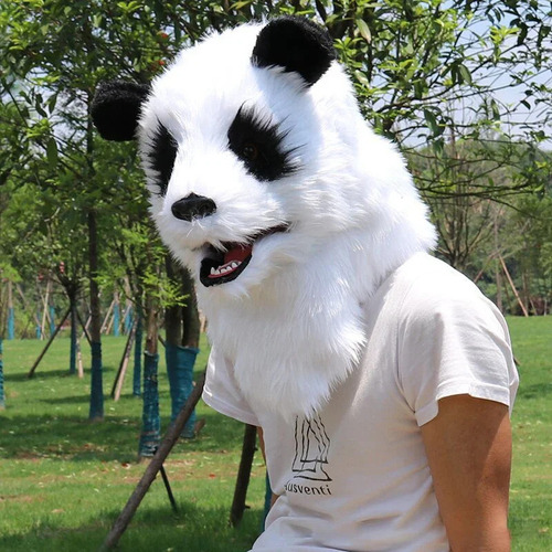 Nova Máscara De Panda Cos Head, Brilhante, Com Design Ani