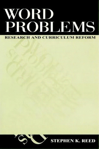 Word Problems, De Stephen K. Reed. Editorial Taylor Francis Inc, Tapa Blanda En Inglés